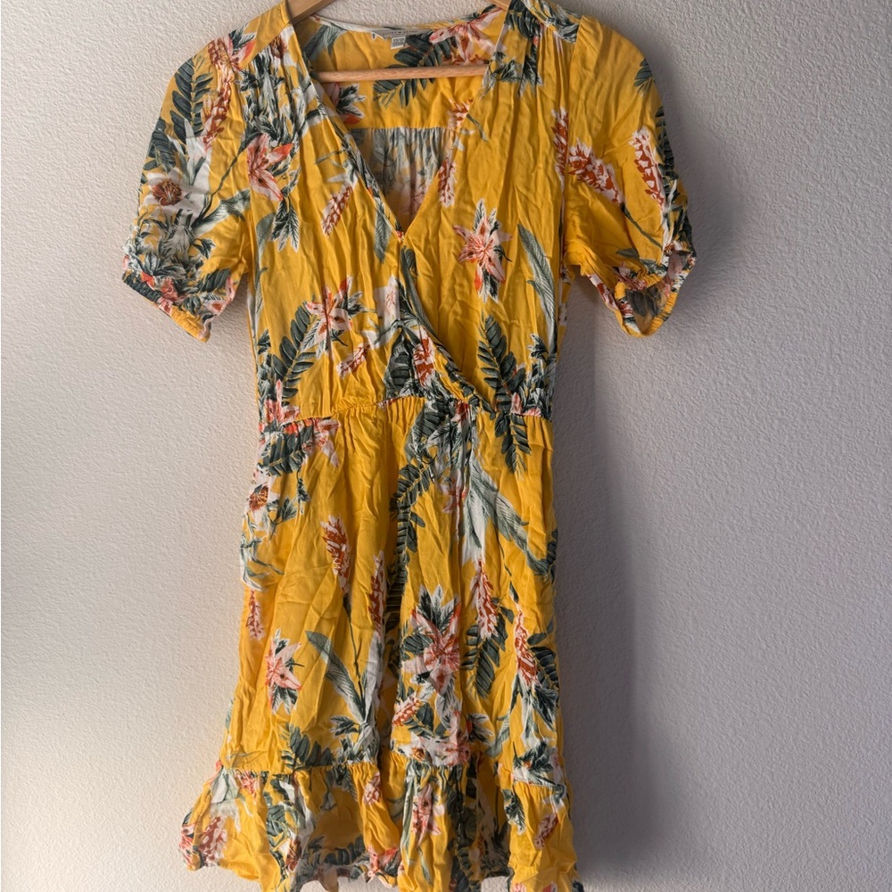 Lucky Brand Yellow Floral Mini Dress 💛